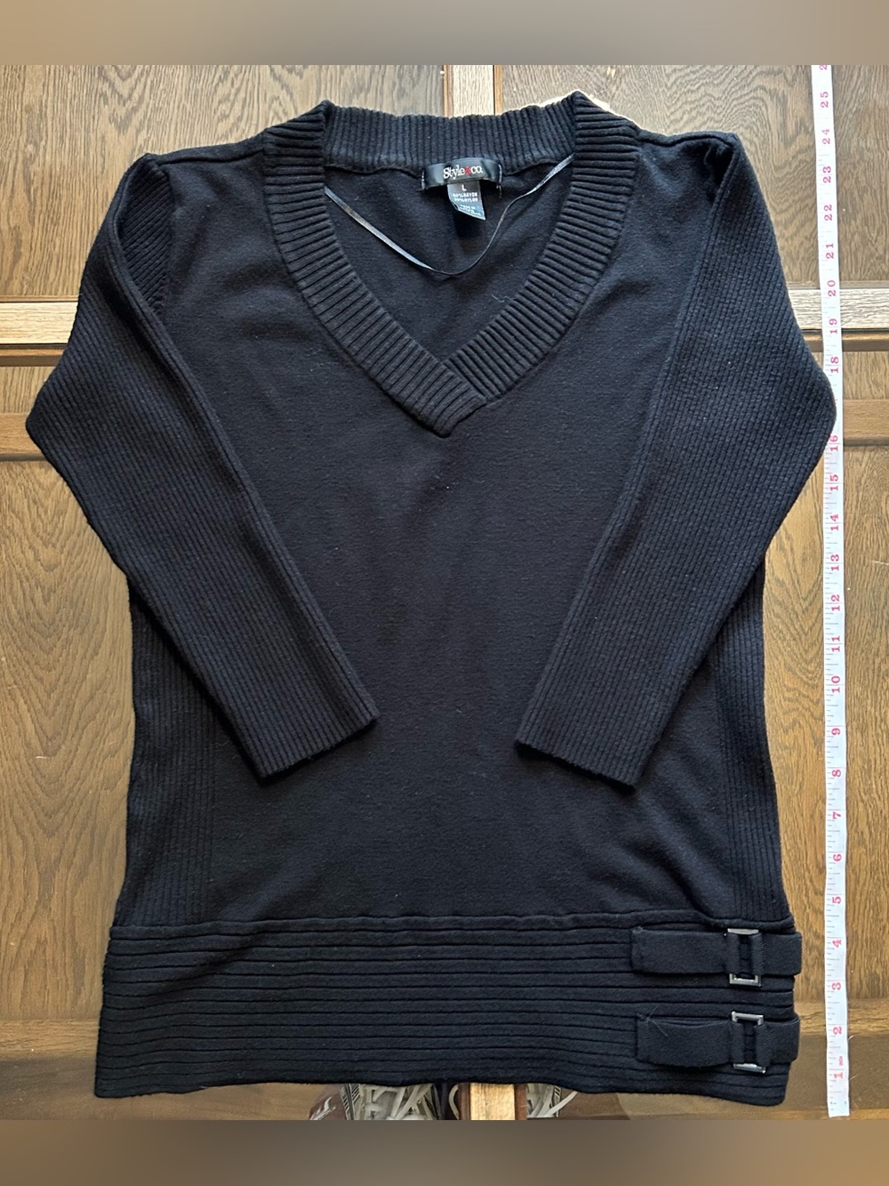 Style & Co. Women’s Black V-Neck Sweater